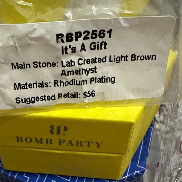 BP size 7 lab created light brown amethyst - Picture 3 of 3